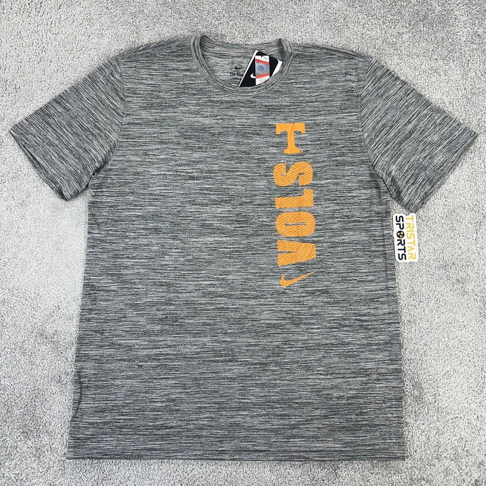 Tennessee Volunteers Shirt Mens Large Gray Heather Nike Dri Fit Sideline Vols
